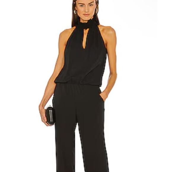 Amanda Uprichard Talita High Neck Black Jumpsuit - Picture 4 of 9